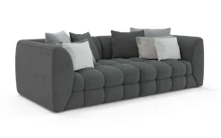 s.Oliver Big-Sofa »COBBO 3-Sitzer Design-Sofa Bubble-Optik, Maße B/T/H: 259/126/104 cm« mit vielen Kissen, moderne Steppung und hoher Sitzkomfort