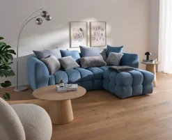 s.Oliver Big-Sofa »COBBO 3-Sitzer Design-Sofa Bubble-Optik, Maße B/T/H: 259/126/104 cm« mit vielen Kissen, moderne Steppung und hoher Sitzkomfort