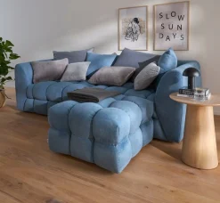 s.Oliver Big-Sofa »COBBO 3-Sitzer Design-Sofa Bubble-Optik, Maße B/T/H: 259/126/104 cm« mit vielen Kissen, moderne Steppung und hoher Sitzkomfort