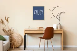 s.Oliver Bild mit Rahmen »Enjoy« Kunst | Modern | Motivationsbilder | Schriftzug | Schriftzüge 1 Stk. tlg. HD Premium Posterdruck mit Echtholzrahmen