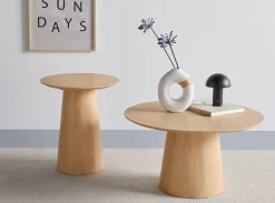 s.Oliver Couchtisch »Hemmon« 1 Stk. tlg. mit massivem Eschenfuß, edler Echtholzplatte, Durchmesser 80 cm