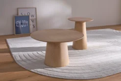 s.Oliver Couchtisch »Hemmon« 1 Stk. tlg. mit massivem Eschenfuß, edler Echtholzplatte, Durchmesser 80 cm