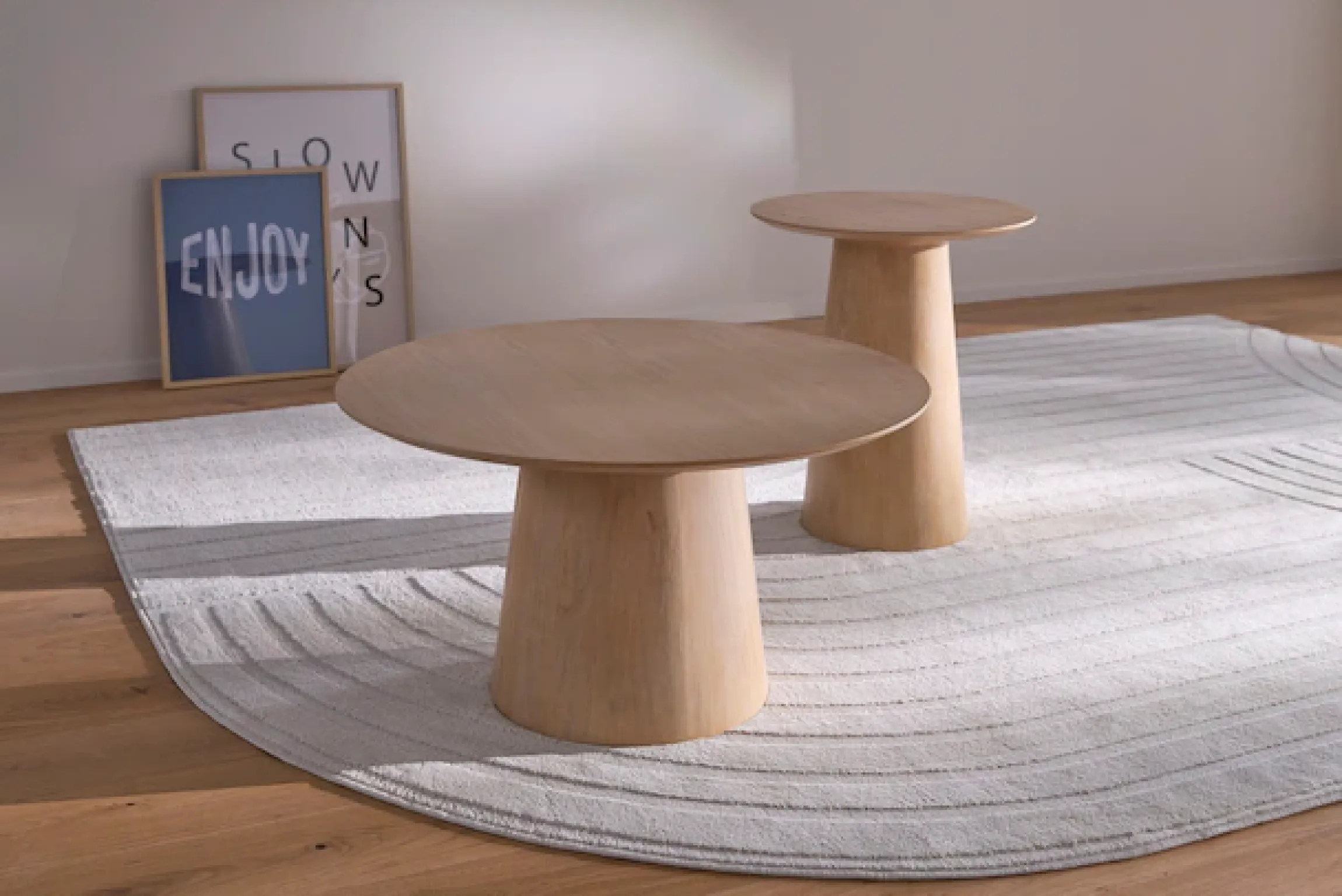 s.Oliver Couchtisch »Hemmon« 1 Stk. tlg. mit massivem Eschenfuß, edler Echtholzplatte, Durchmesser 80 cm