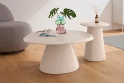 s.Oliver Couchtisch »Solhelm« Set, 2 Stk. tlg. cremefarbenes Duo aus lackiertem MDF Holz, mit Schweizer Kante