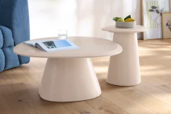 s.Oliver Couchtisch »Solhelm« Set, 2 Stk. tlg. cremefarbenes Duo aus lackiertem MDF Holz, mit Schweizer Kante