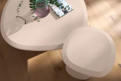 s.Oliver Couchtisch »Solhelm« Set, 2 Stk. tlg. cremefarbenes Duo aus lackiertem MDF Holz, mit Schweizer Kante