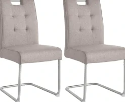 s.Oliver Freischwinger »Ciella« (Set) 2 Stk.mit hochwertiger 3D-Steppung und Taschenfederkern, Edelstahlgestell