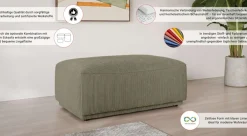 s.Oliver Polsterhocker »EMMERIK Sitzhocker mit Wellenfederung, Maße B/T/H: 124,5/70,5/48 cm« hoher Sitzkomfort, gemütlich und modern, passend zur Serie Emmerik
