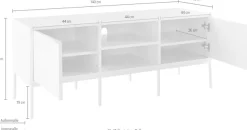 s.Oliver TV-Schrank »Kallby« 1 Stk. tlg. lackiertes MDF, Kabelmanagement, Soft-Close Funktion, Breite 140 cm