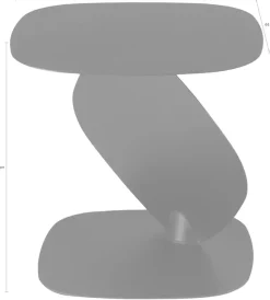 Spinder Design Beistelltisch »Ziggy« Metall, Einzigartiges Design, Breite 44 cm