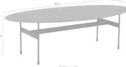 Spinder Design Couchtisch »MIRA OVAL« Couchtisch aus Stahl
