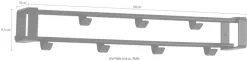 Spinder Design Garderobenhalter »Rex Garderobenhakenleiste« Metall, Breite 60 cm, 7 Haken