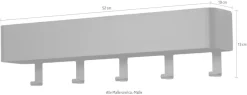 Spinder Design Garderobenhaken »Multi 5« 2-in-1 Wandregal + Garderobe