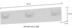 Spinder Design Garderobenhaken Metall, Zeitloses Design, 3 Haken, Breite 50 cm