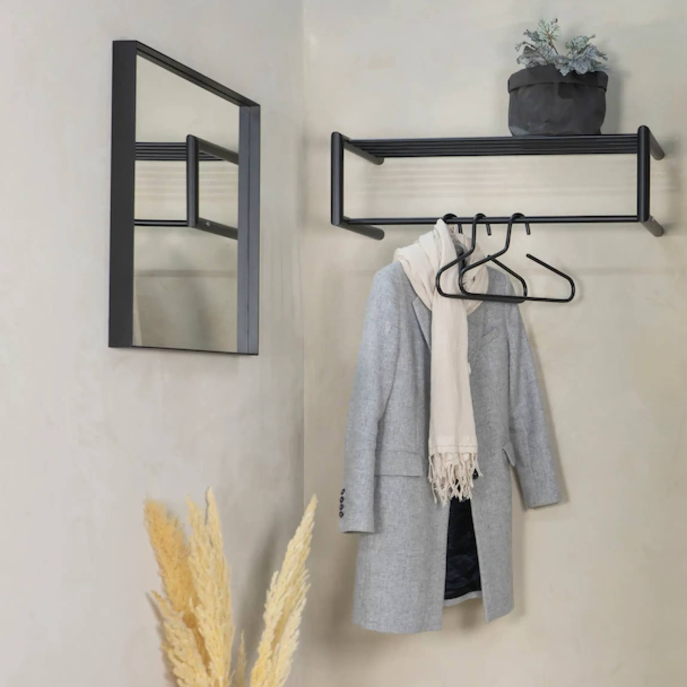 Spinder Design Garderobenleiste »SMOOTH« Schlichter Wandgarderobenständer aus Stahl