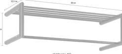 Spinder Design Garderobenleiste »SMOOTH« Schlichter Wandgarderobenständer aus Stahl