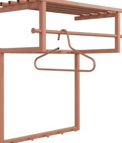 Spinder Design Garderobenleiste »RIZZOLI« Familiengarderobe aus Stahl mit 10 Haken, Hutablage und Kleiderstange