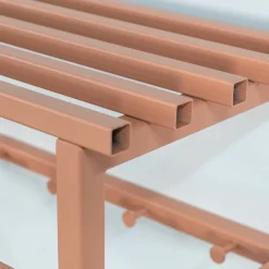 Spinder Design Garderobenleiste »RIZZOLI« Familiengarderobe aus Stahl mit 10 Haken, Hutablage und Kleiderstange