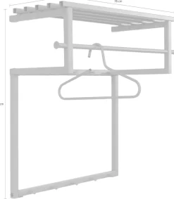 Spinder Design Garderobenleiste »RIZZOLI« Familiengarderobe aus Stahl mit 10 Haken, Hutablage und Kleiderstange
