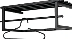Spinder Design Garderobenleiste »MARCO« Wandgarderobe aus Stahl mit 5 Haken, Hutablage und Kleiderstange