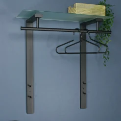 Spinder Design Garderobenleiste »DUTCH« Moderne Wandgarderobe aus Stahl und Glas