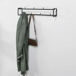 Spinder Design Garderobenleiste »CLINT 1« Schlanke, minimalistische Wandgarderobe va Stahl mit 8 Haken
