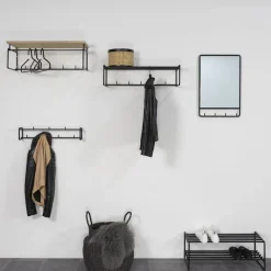 Spinder Design Garderobenleiste »CLINT 1« Schlanke, minimalistische Wandgarderobe va Stahl mit 8 Haken