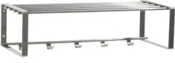 Spinder Design Garderobenleiste »REX« Wandgarderobe aus Stahl mit Hutablage und 5 bzw. 7 Haken