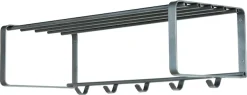 Spinder Design Garderobenleiste »REX« Wandgarderobe aus Stahl mit Hutablage und 5 bzw. 7 Haken