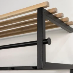 Spinder Design Garderobenleiste Metall, Breite 100 cm, Familien-Garderobe, 11 Haken
