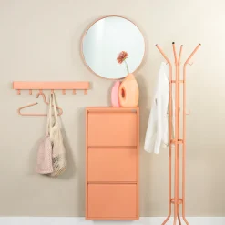 Spinder Design Garderobenständer »Jessy« Platzsparender Garderobenständer aus Stahl, 8 Haken & Schirmständer