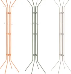Spinder Design Garderobenständer »Jessy« Platzsparender Garderobenständer aus Stahl, 8 Haken & Schirmständer