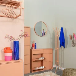 Spinder Design Garderobenständer »Jessy« Platzsparender Garderobenständer aus Stahl, 8 Haken & Schirmständer