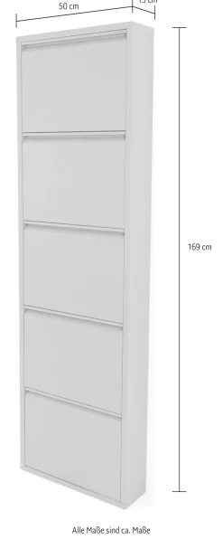 Spinder Design Schuhschrank »Billi« Metall, Breite 50 cm