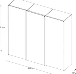 STAUD Kleiderschrank »Schwebetürenschrank Includo Glas«