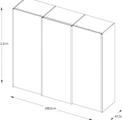 STAUD Schwebetürenschrank »Sinfonie Plus, edles Design in hochwertiger Qualität, Made in Germany« Mit Spiegeltür und vier verschiedenen Ausstattungsvarianten