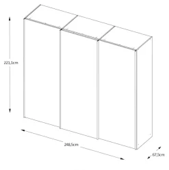 STAUD Schwebetürenschrank »Sinfonie Plus, edles Design in hochwertiger Qualität, Made in Germany« Mit Spiegeltüre und vier verschiedenen Ausstattungsvarianten