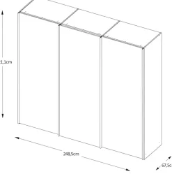 STAUD Schwebetürenschrank »Sinfonie Plus, edles Design in hochwertiger Qualität, Made in Germany« in 4 verschiedenen Ausstattungen erhältlich,Mit kombinierter Glas-Spiegel-Front, viele Varianten