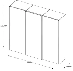 STAUD Schwebetürenschrank »Sinfonie Plus, edles Design in hochwertiger Qualität, Made in Germany« Mit Spiegeltür und vier verschiedenen Ausstattungsvarianten