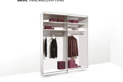 STAUD Schwebetürenschrank »Sinfonie Plus, edles Design in hochwertiger Qualität, Made in Germany« Mittelband in Mattglas und vier verschiedenen Ausstattungsvarianten