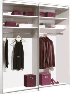 STAUD Schwebetürenschrank »Sinfonie Plus, edles Design in hochwertiger Qualität, Made in Germany« Mittelband in Mattglas und vier verschiedenen Ausstattungsvarianten