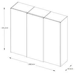 STAUD Schwebetürenschrank »Sinfonie Plus, edles Design in hochwertiger Qualität, Made in Germany« Mit vier verschiedenen Ausstattungsvarianten