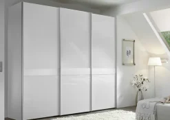 STAUD Schwebetürenschrank »Sinfonie Plus, edles Design in hochwertiger Qualität, Made in Germany« Mittelband in Mattglas und vier verschiedenen Ausstattungsvarianten