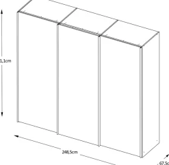 STAUD Schwebetürenschrank »Sinfonie Plus, edles Design in hochwertiger Qualität, Made in Germany« Mit vier verschiedenen Ausstattungsvarianten