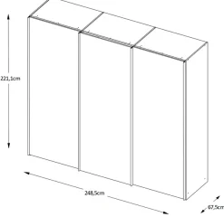 STAUD Schwebetürenschrank »Sinfonie Plus, edles Design in hochwertiger Qualität, Made in Germany« Mit Glasfront und vier verschiedenen Ausstattungsvarianten