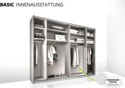 STAUD Schwebetürenschrank »Sonett 200 G, Made in Germany« mit vier verschiedenen Ausstattungsvarianten