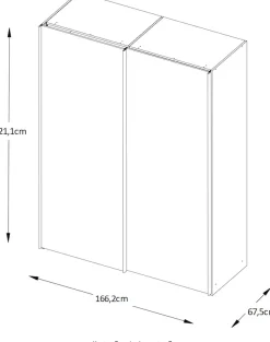 STAUD Schwebetürenschrank »Sonate Lucca mit Spiegel, Made in Germany« Mit vier verschiedenen Ausstattungsvarianten