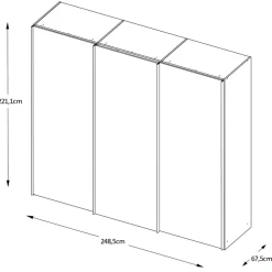 STAUD Schwebetürenschrank »Sonate Como mit Spiegel, in wertigerStaud-Qualität, Made in Germany« in 4 verschiedenen Ausstattungsvarianten erhältlich,viele Varianten