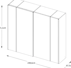 STAUD Schwebetürenschrank »Sonett 220G, Made in Germany« , mit vier verschiedenen Ausstattungsvarianten