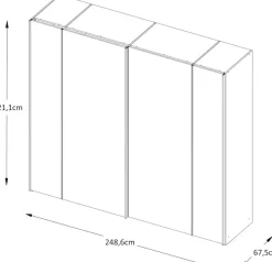 STAUD Schwebetürenschrank »Sonett 120, Made in Germany« mit vier verschiedenen Ausstattungsvarianten